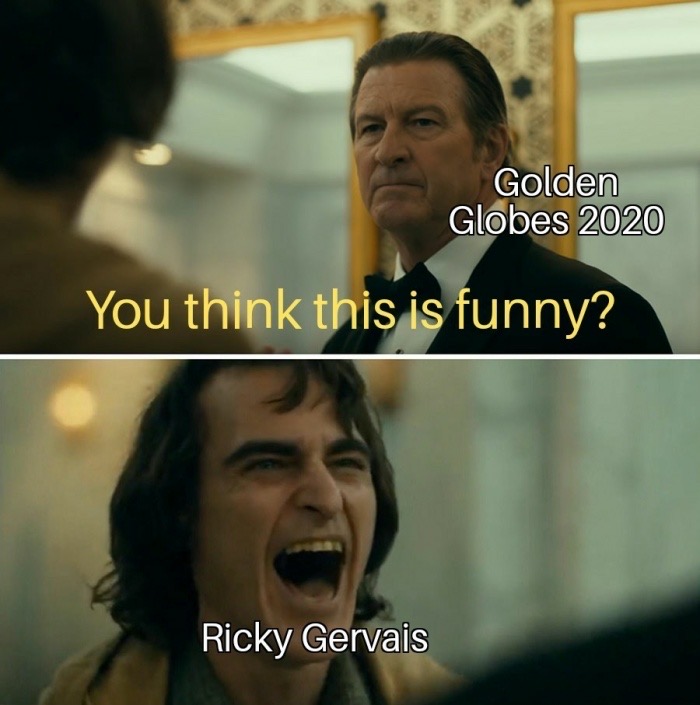 well well well if it ain t - Golden Globes 2020 You think this is funny? Ricky Gervais