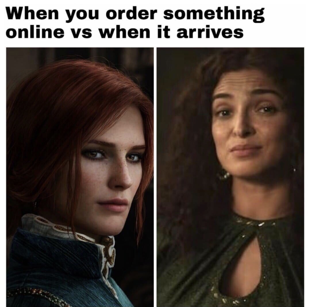 witcher memes - When you order something online vs when it arrives