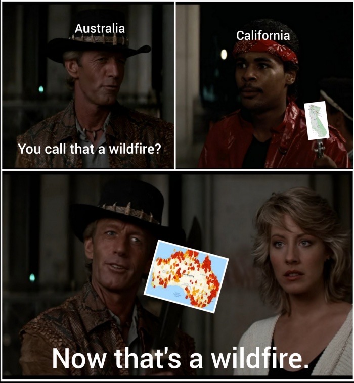 crocodile dundee knife - Australia California You call that a wildfire? Now that's a wildfire.