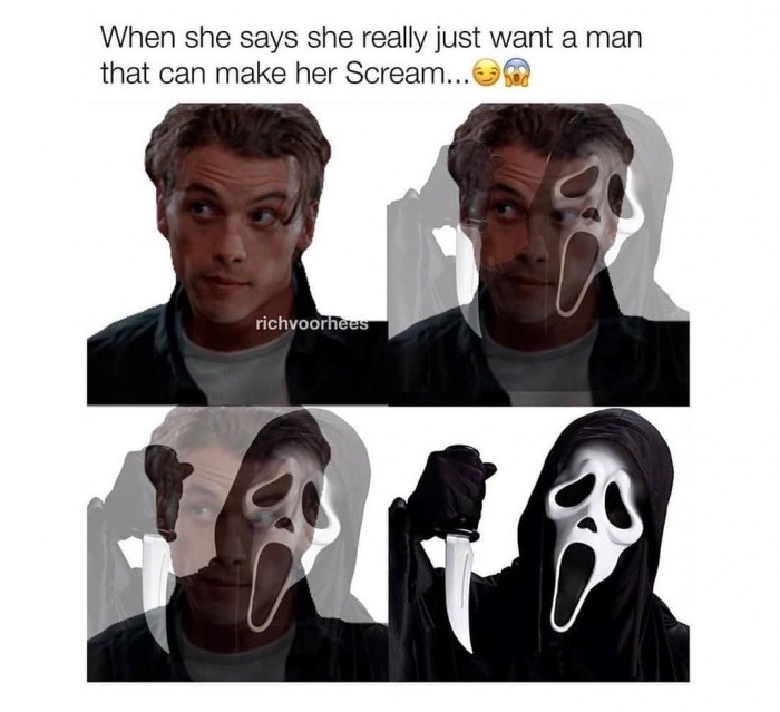 jaw - When she says she really just want a man that can make her Scream... richvoorhees