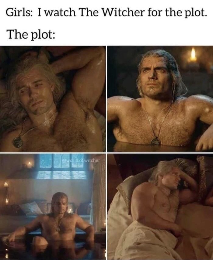 barechestedness - Girls I watch The Witcher for the plot. The plot witcher