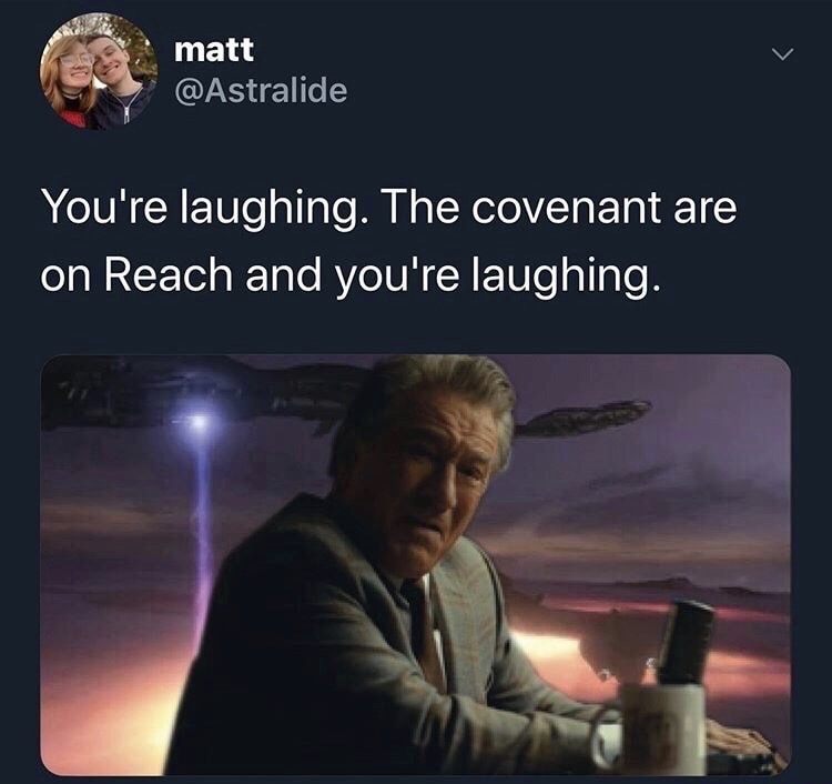 photo caption - matt You're laughing. The covenant are on Reach and you're laughing.