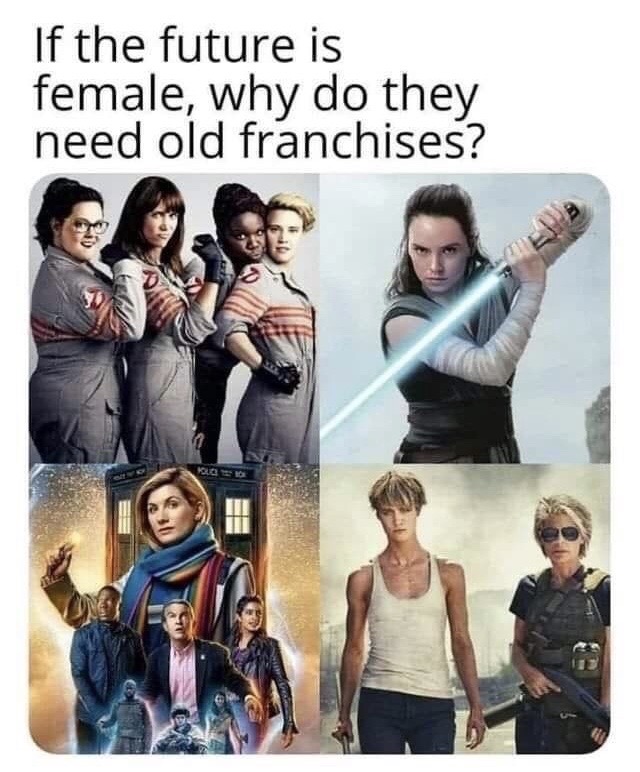 shoulder - If the future is female, why do they need old franchises?
