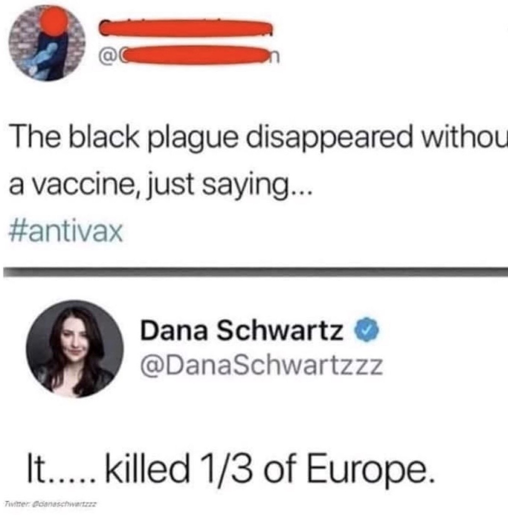 standard chartered bank - The black plague disappeared withou a vaccine, just saying... Dana Schwartz It..... killed 13 of Europe. Tviter contaschwartz