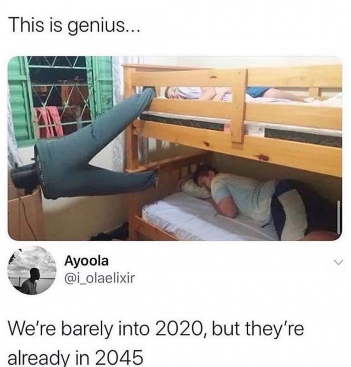 This is genius... Ayoola We're barely into 2020, but they're already in 2045