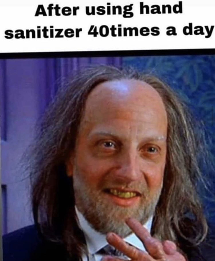 take my strong hand - After using hand sanitizer 40times a day