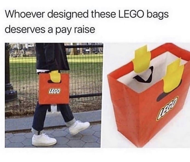 lego bags - Whoever designed these Lego bags deserves a pay raise Lego