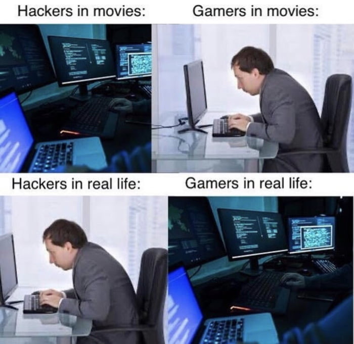 Hackers in movies Gamers in movies Hackers in real life Gamers in real life
