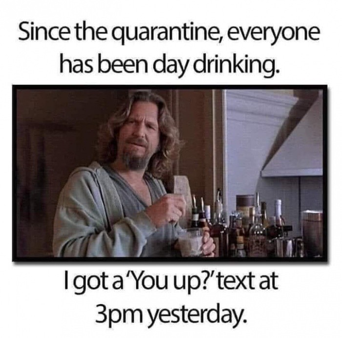dude gif - Since the quarantine, everyone has been day drinking. Igot aYou up?'text at 3pm yesterday.
