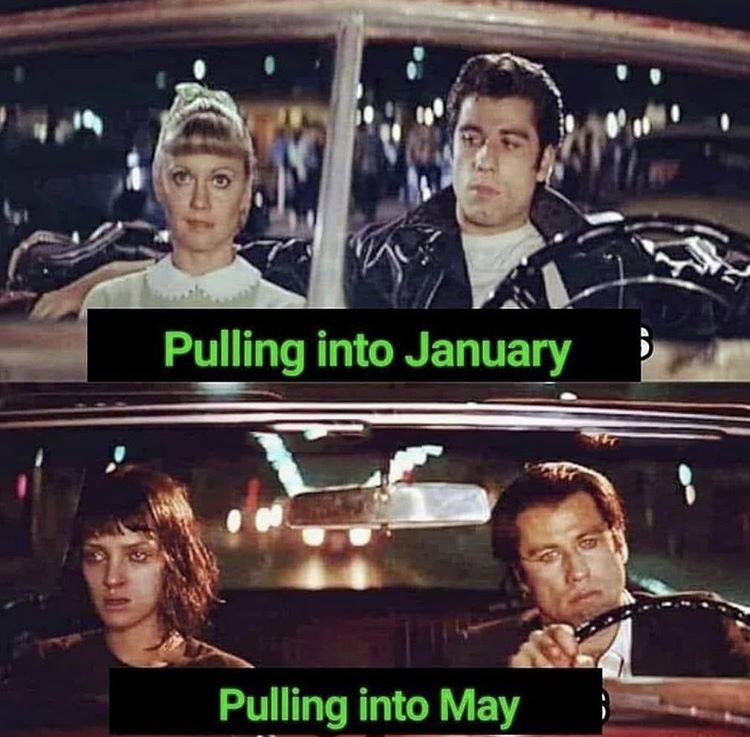 Pulling into January Pulling into May
