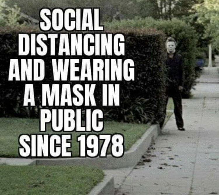 grass - Social Distancing And Wearing A Mask In Public Since 1978