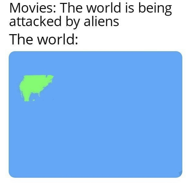 angle - Movies The world is being attacked by aliens The world