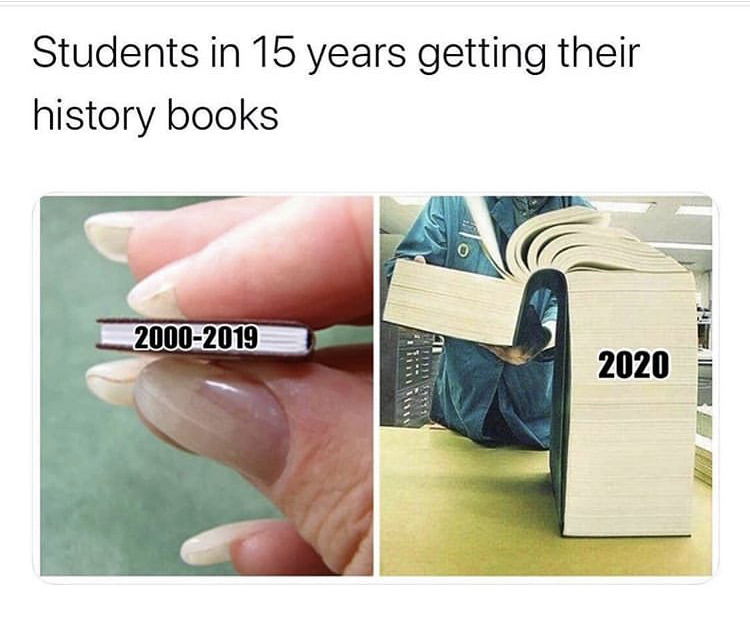 Students in 15 years getting their history books 20002019 2020