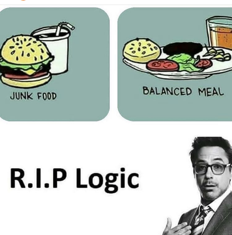 inglis meme - Junk Food Balanced Meal R.I.P Logic