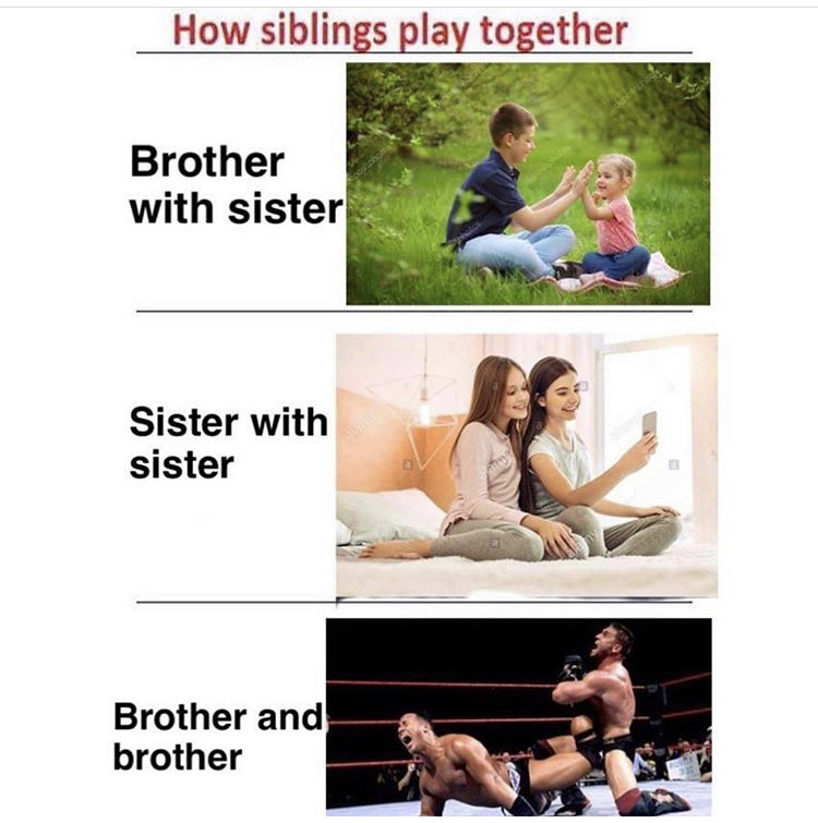 sitting - How siblings play together Brother with sister Sister with sister Brother and brother