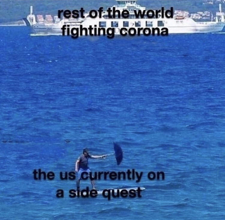 sea - se rest of the world fighting corona the us currently on a side quest