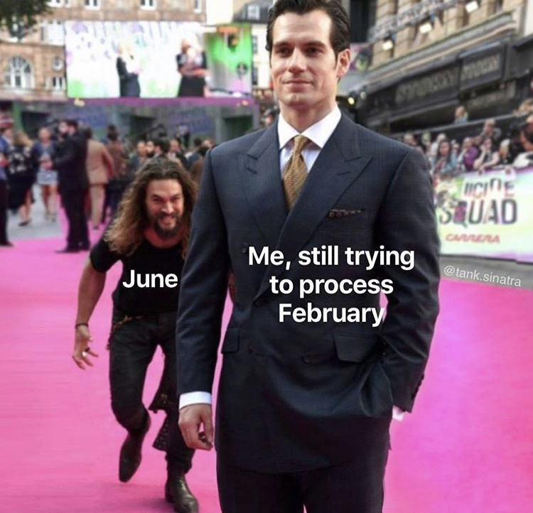 meme human resources - Yum us Squad June .sinatra Me, still trying to process February