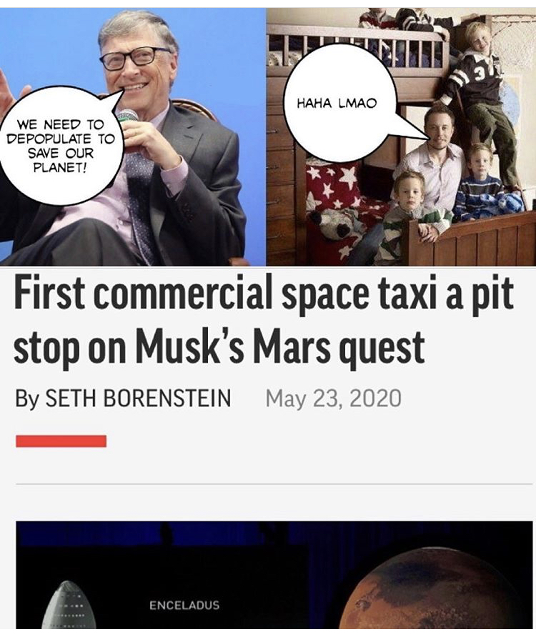 fgv - 311 Haha Lmao We Need To Depopulate To Save Our Planet! First commercial space taxi a pit stop on Musk's Mars quest By Seth Borenstein Enceladus