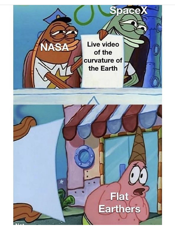 racist kid meme - SpaceX Nasa Live video of the curvature of the Earth Flat Earthers