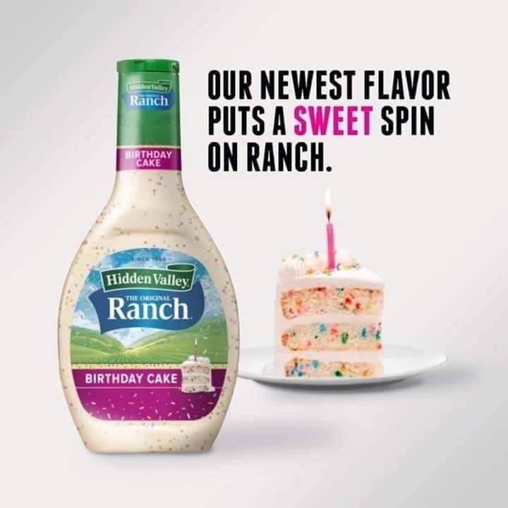 hidden valley ranch dressing - Ranch Our Newest Flavor Puts A Sweet Spin On Ranch. Birthday Cake Hidden Valley Ranch Tell Original Birthday Cake