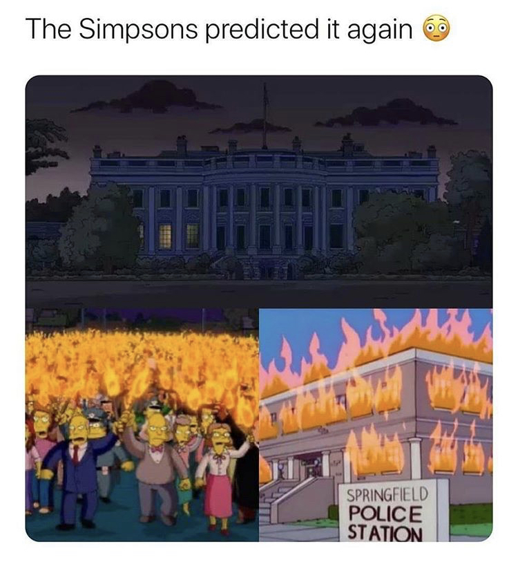 simpsons angry mob - The Simpsons predicted it again Springfield Police Station