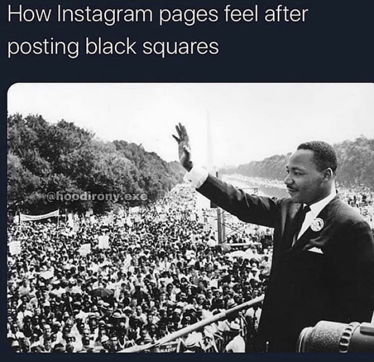 martin luther king - How Instagram pages feel after posting black squares kx.exe.
