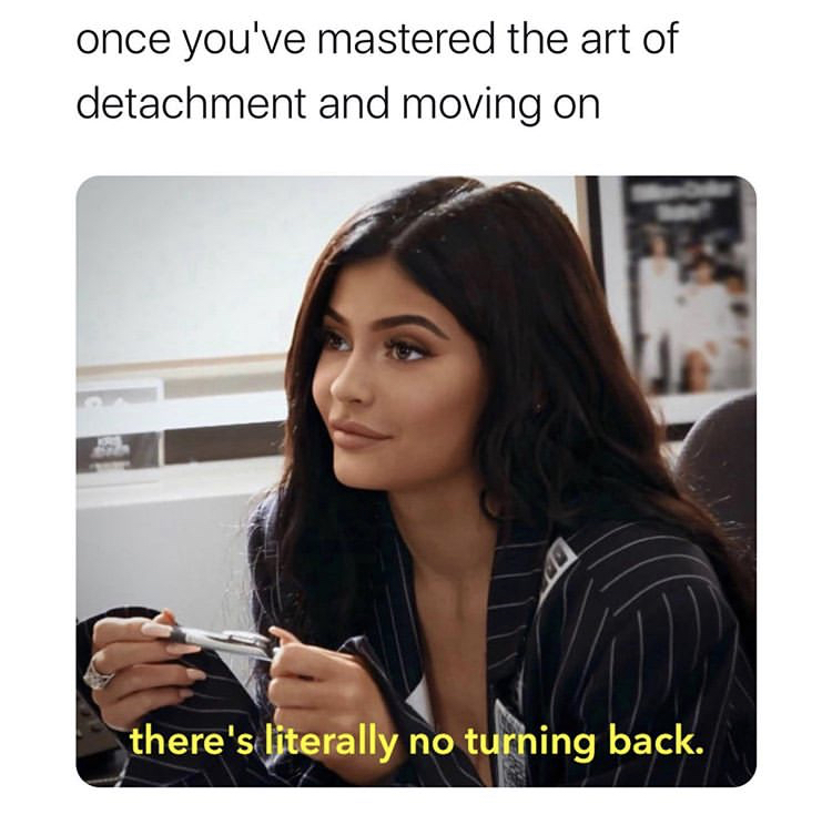 virgo memes - once you've mastered the art of detachment and moving on there's literally no no turning back.