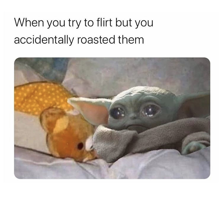 dating memes - When you try to flirt but you accidentally roasted them