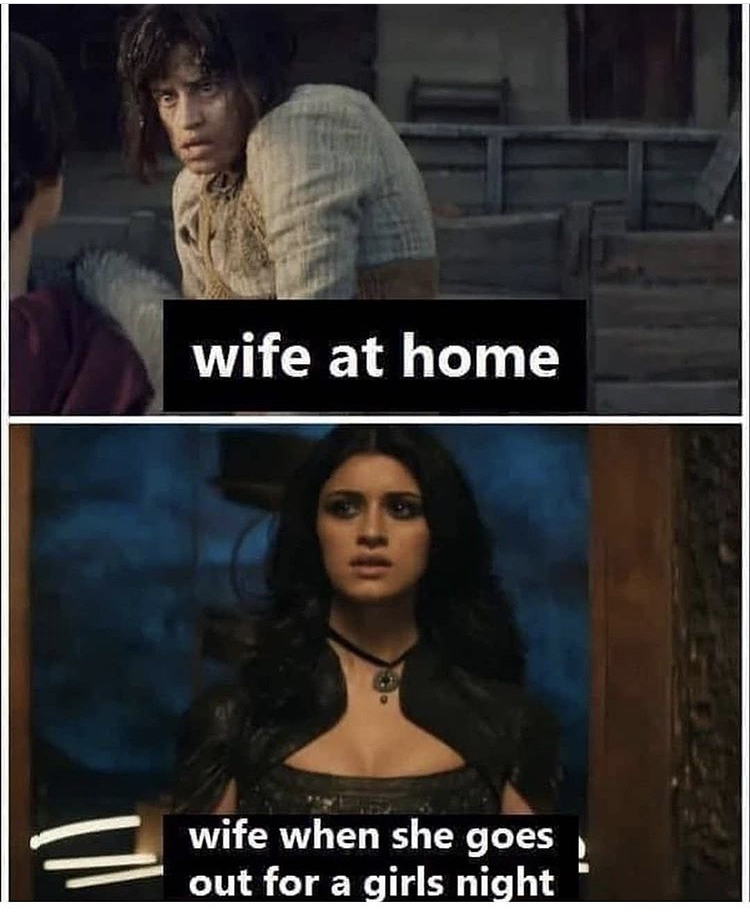 wife memes - wife at home wife when she goes! out for a girls night