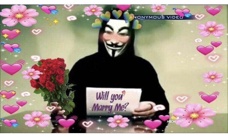 cartoon - Anonymous Video Will you Marry Me? Enig Nbcn