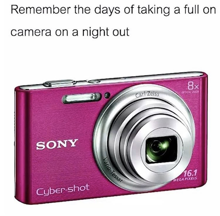 sony cyber shot dsc - Remember the days of taking a full on camera on a night out 8 car zou Carl Zeiss Sony VarioTessar 16.1 Mega Pixels Cybershot