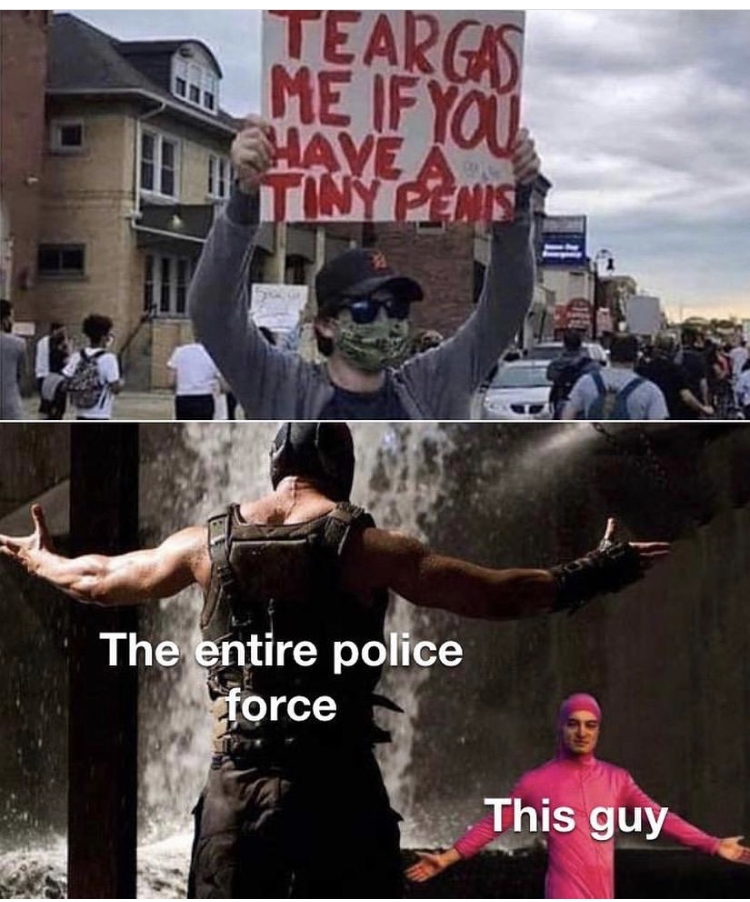 filthy frank meme template - Tiny Penis Cme If You Teargas Have The entire police force This guy