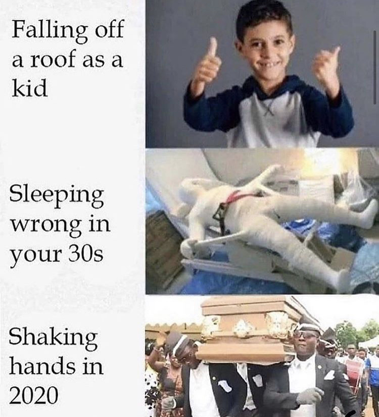 sleeping weird in your 30s - Falling off a roof as a kid Sleeping wrong in your 30s Shaking hands in 2020