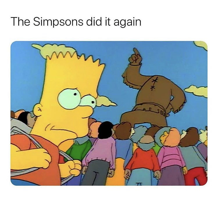 jebediah springfield statue head - The Simpsons did it again