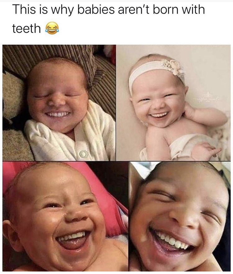 babies aren t born with teeth meme - This is why babies aren't born with teeth gu
