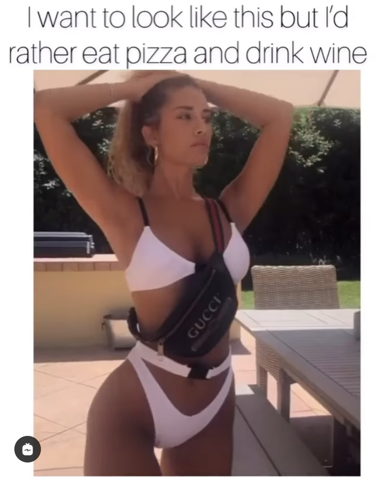 bikini - I want to look this but I'd rather eat pizza and drink wine Gucci