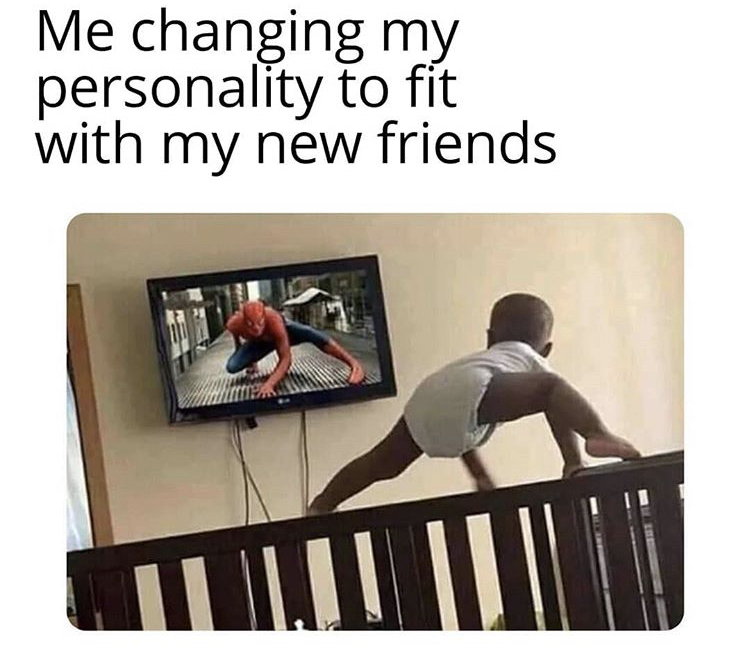 spider man 2 - Me changing my personality to fit with my new friends