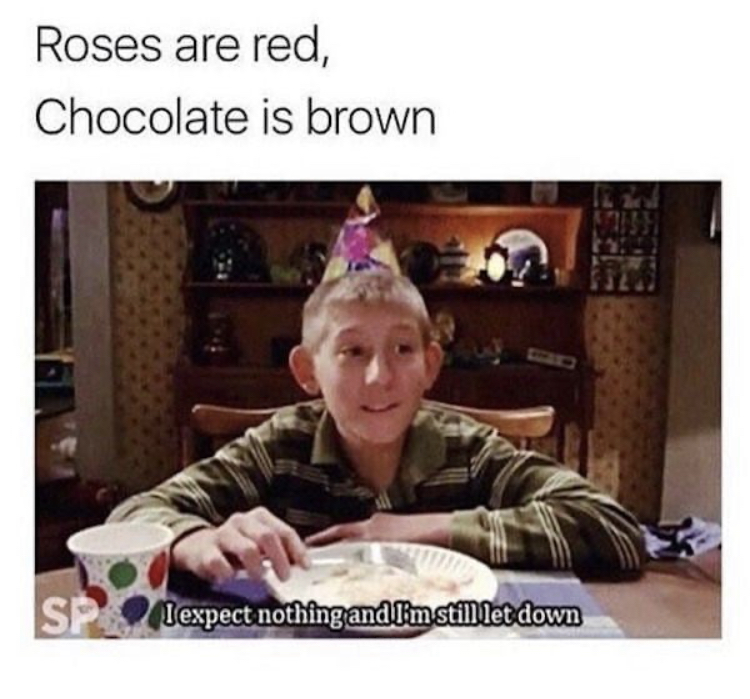 roses are red chocolate is brown - Roses are red, Chocolate is brown Sp Oflexpect nothing and Imstill let down