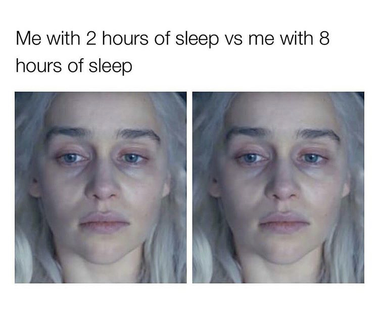 jaw - Me with 2 hours of sleep vs me with 8 hours of sleep