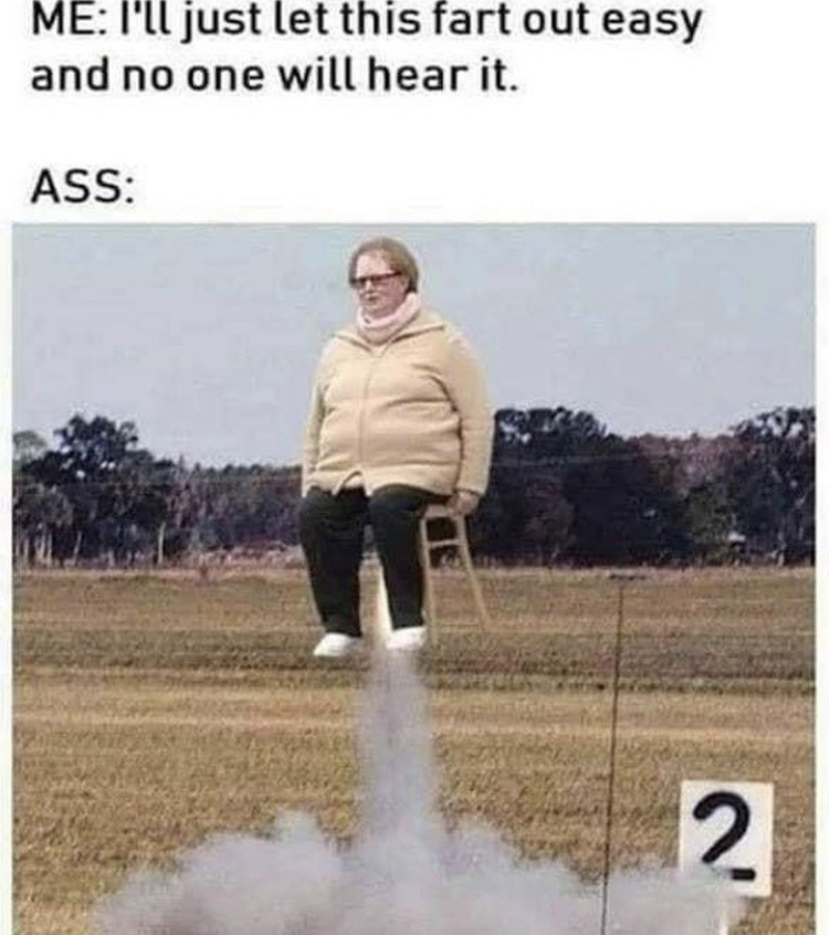 ll just let this fart out meme - Me I'll just let this fart out easy and no one will hear it. Ass 2.