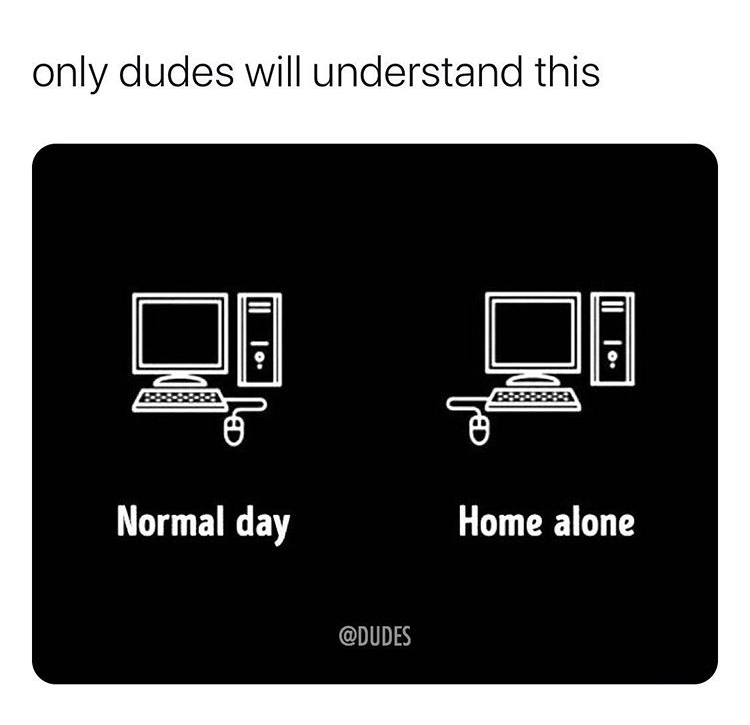 home alone normal day - only dudes will understand this Normal day Home alone