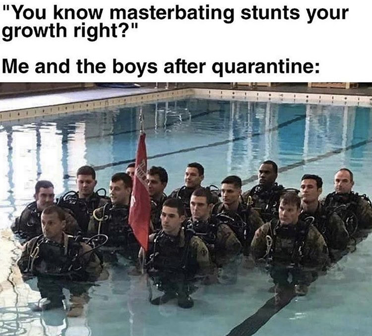 midget army - "You know masterbating stunts your growth right?" Me and the boys after quarantine