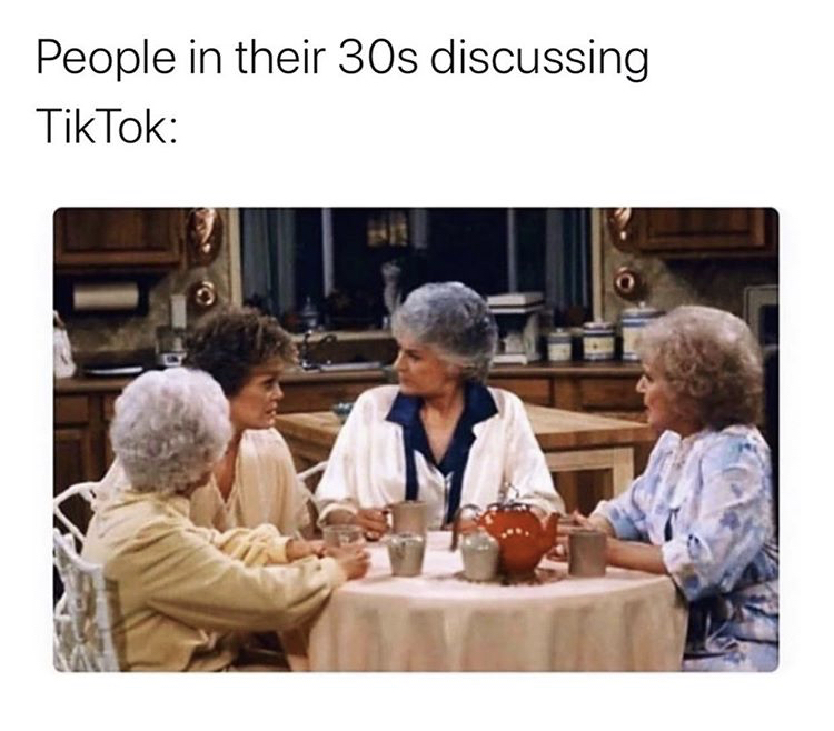 People in their 30s discussing TikTok