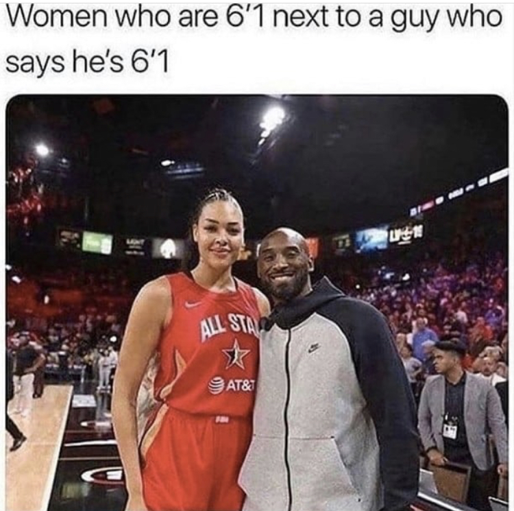 basketball player - Women who are 6'1 next to a guy who says he's 6'1 1251 All Sta. 9AT&T