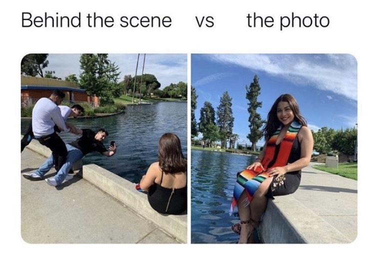 Behind the scene vs the photo