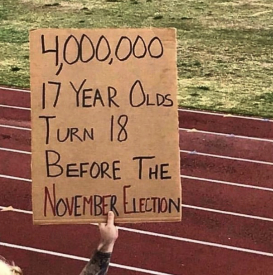 4,000,000 17 Year Olds Turn 18 Before The November Election