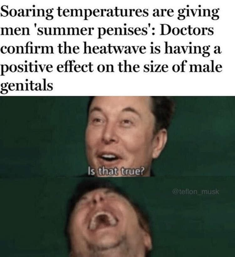 u 1206 meme - Soaring temperatures are giving men 'summer penises' Doctors confirm the heatwave is having a positive effect on the size of male genitals Is that true?