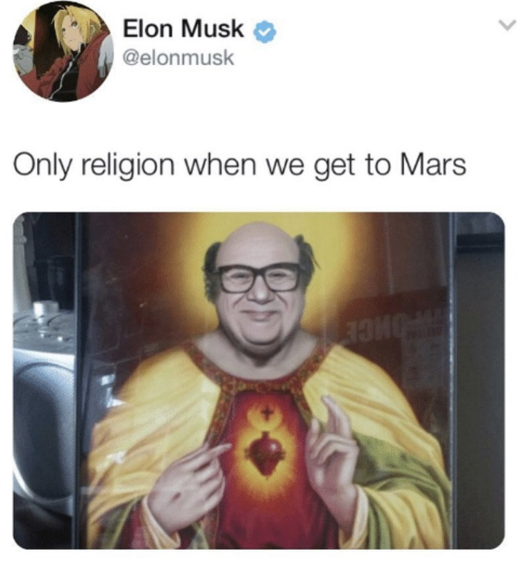 human behavior - Elon Musk Only religion when we get to Mars Omci