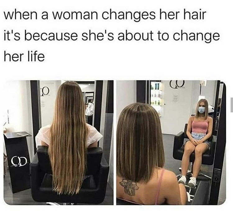 long hair - when a woman changes her hair it's because she's about to change her life Lo