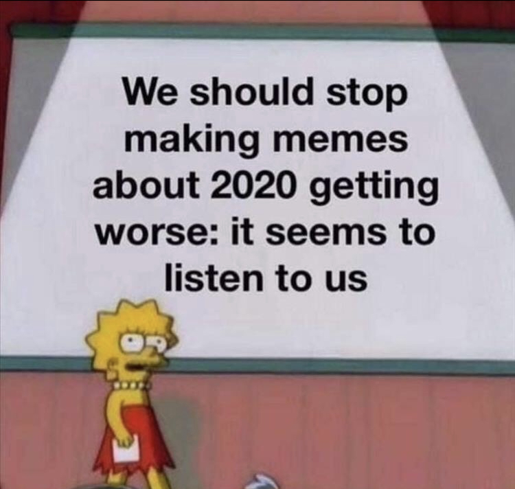 lisa simpson presentation meme - We should stop making memes about 2020 getting worse it seems to listen to us th